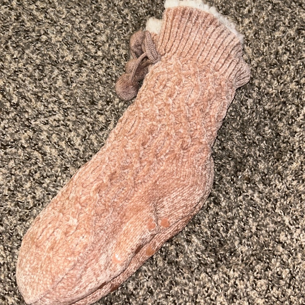 Pink Slipper Socks
